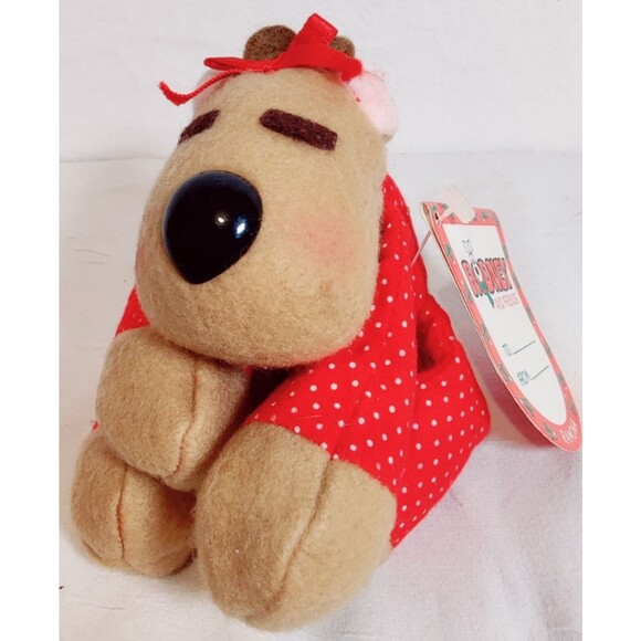 VTG Hallmark 1986 CHRISTMAS Holiday Reindeer Plush Ramona 8" WIDE with Tags - Picture 3 of 11